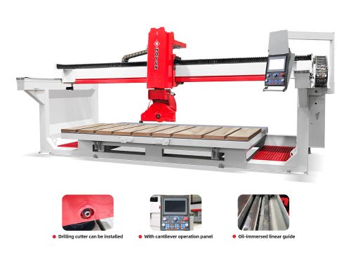 HOYUN 3 Axis CNC Bridge Saw Machine for Sale - Image 2